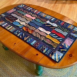 Bow tie quilt wall art decor table topper